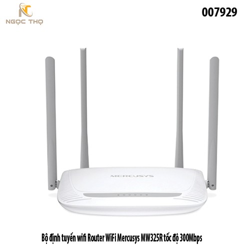 Bộ định tuyến wifi Router WiFi Mercusys MW325R tốc độ 300Mbps - Dễ dàng cài đặt - Vùng phủ sóng rộng - Bảo hành 2 năm