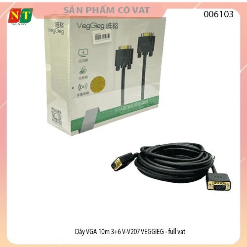Dây VGA 10m 3+6 V-V207 VEGGIEG - full vat