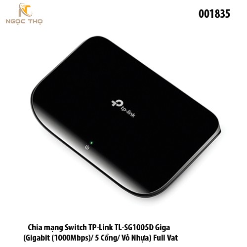 Switch TP-Link SG1005D – Bộ Chia Mạng 5 Cổng Gigabit 10/100/1000Mbps – Vỏ Nhựa – Plug & Play – Chính Hãng – BH 24 Tháng