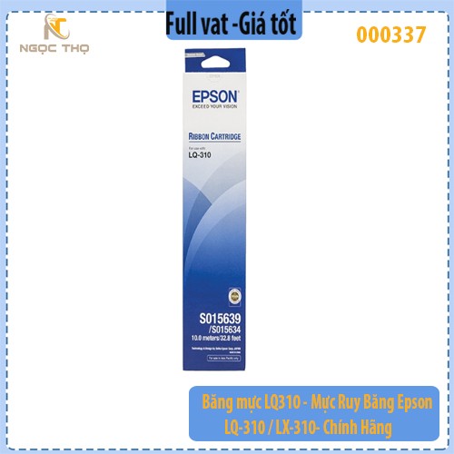 Combo 10 Băng Mực Epson LQ310 / LX-310 – Mực Ruy Băng Máy In Kim - Chính Hãng - Full VAT