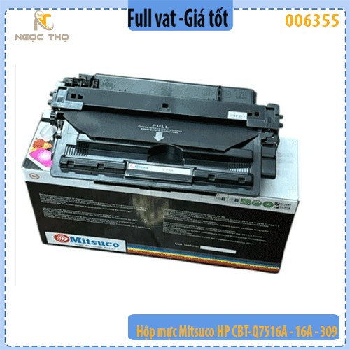 Hộp mực Mitsuco CBT-Q7516A (16A) / Canon CRG-309 – Chính hiệu – Full VAT