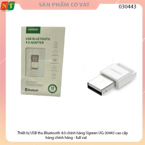 Thiết bị USB thu Bluetooth 4.0 chính hãng Ugreen UG-30443 cao cấp - hàng chính hãng  - full vat