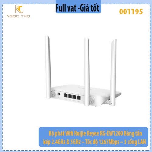Bộ phát WiFi Ruijie RG-EW1200 – Smart Home Dual-band AC1200 MU-MIMO – Hỗ trợ Mesh – Chính hãng Full VAT