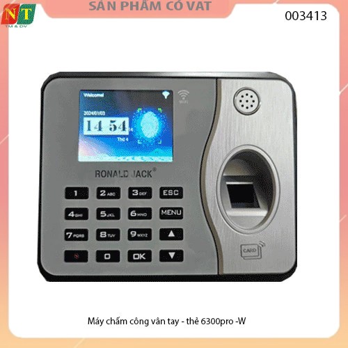 Máy chấm công vân tay Ronald Jack 6300Pro-Wifi - Full vat (Hỗ trợ cài đặt qua ultraview)