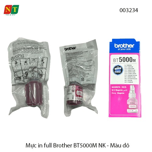 Mực in full Brother BT5000M NK – Màu Đỏ (Magenta) – Hàng nhập khẩu – Full VAT