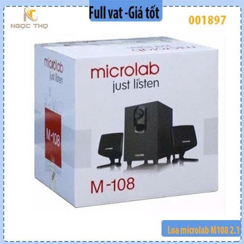 Loa Vi Tính Microlab M108 2.1 – Công Suất 11W RMS – Bass Ấm, Âm Thanh Trung Thực – Hàng Chính Hãng – Full VAT