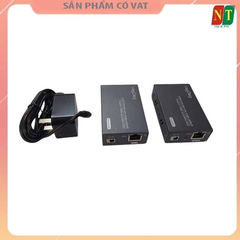 Bộ khuếch đại tín hiệu HDMI qua cáp mạng LAN Cat5e, Cat6 VegGieg V-HD60 (60m)