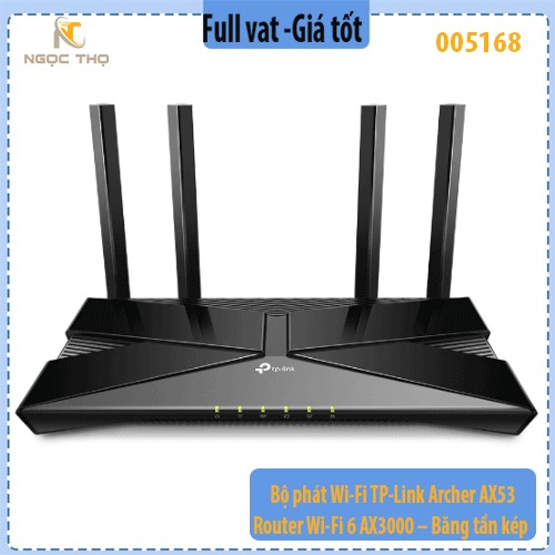 Bộ phát Wi-Fi TP-Link Archer AX53 – Router Wi-Fi 6 AX3000 – Băng tần kép – Gigabit MU-MIMO – EasyMesh – Chính hãng