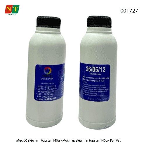 Combo 10 lọ Mực đổ siêu mịn Topstar 140g – In đậm, sắc nét  – Tặng kèm 01 nắp đổ mực – Hàng chính hiệu – Full VAT