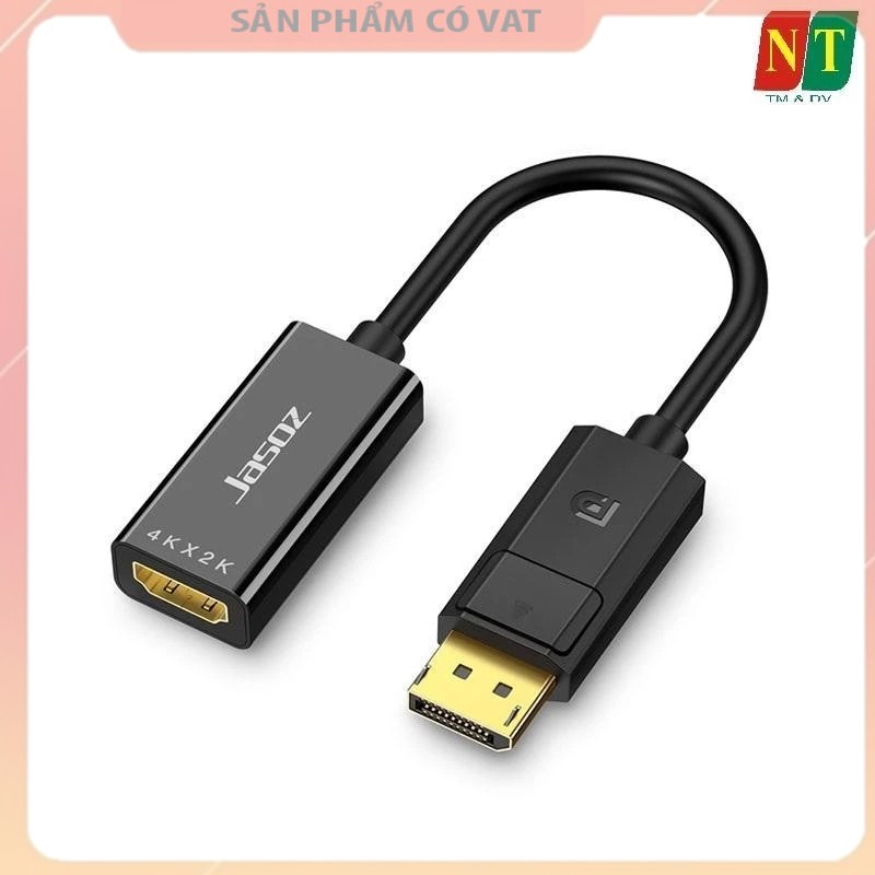 Cáp chuyển Displayport sang HDMI hỗ trợ 4K dài 20cm JASOZ  T-G106