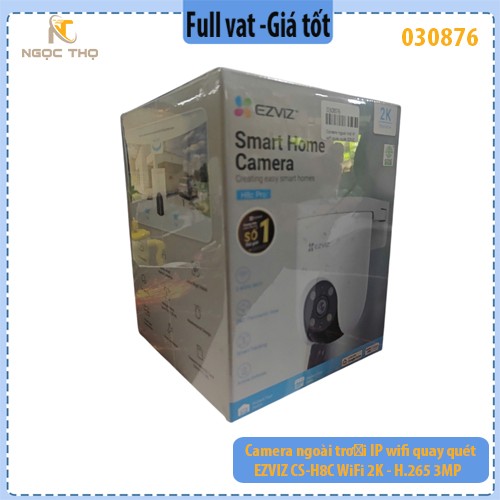 Camera WiFi Ngoài Trời EZVIZ CS-H8C 3MP – Quay Quét 360° | Có Màu Ban Đêm | Đàm Thoại 2 Chiều | Còi Báo Động - chính hãn