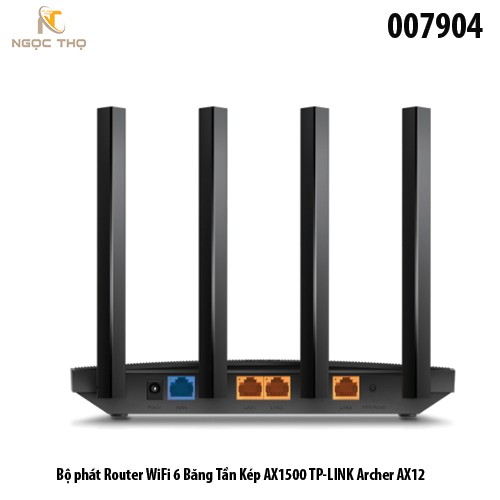 Bộ phát Wi-Fi 6 AX1500 TP-Link Archer AX12 – 1WAN + 4LAN Gigabit – Chính hãng | Full VAT