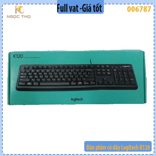 Bàn phím có dây Logitech K120 – USB – Full size – Gõ êm – Chính hãng | Full VAT