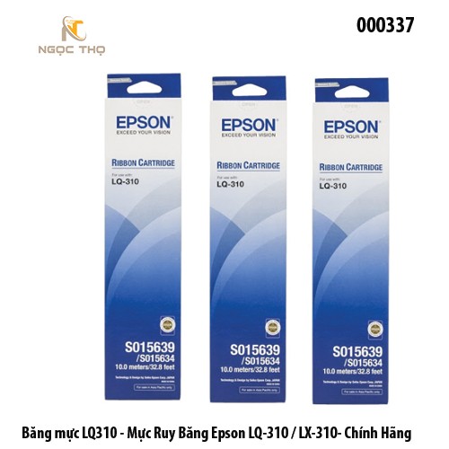 Combo 10 Băng Mực Epson LQ310 / LX-310 – Mực Ruy Băng Máy In Kim - Chính Hãng - Full VAT