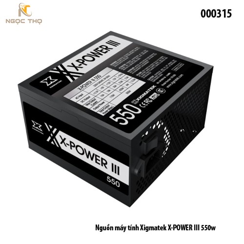 Nguồn Máy Tính Xigmatek X-POWER III 550W – PSU X-550 (EN45983) – Hiệu Suất 85% – Hàng Chính Hãng – Full VAT