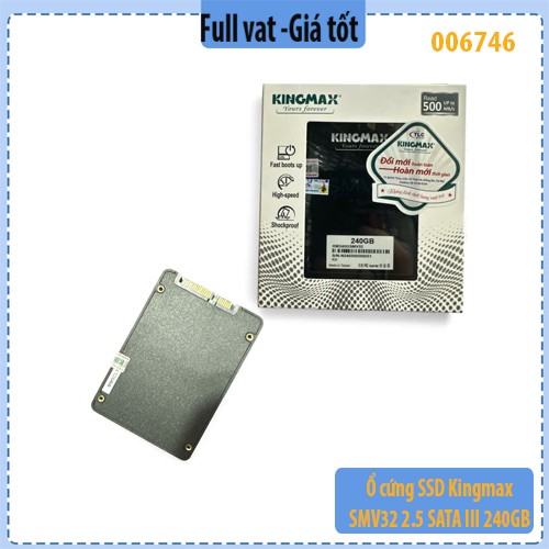 Ổ cứng SSD Kingmax 240GB SMV 32 – 2.5" SATA III chính hiệu – Full VAT