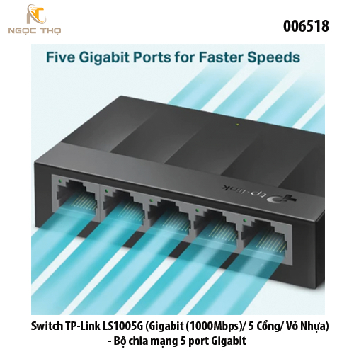 Switch TP-Link LS1005G – Bộ Chia Mạng TPlink 5 Cổng Gigabit 10/100/1000Mbps – Vỏ Nhựa – Nhỏ Gọn, Tiết Kiệm Điện