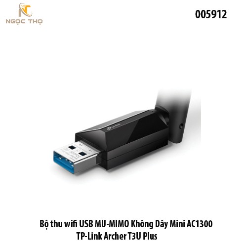 Bộ Usb thu Wi-Fi  TP-Link Archer T3U Plus – AC1300 MU-MIMO – USB 3.0 – Băng Tần Kép 2.4GHz & 5GHz – Chính Hãng Full VAT