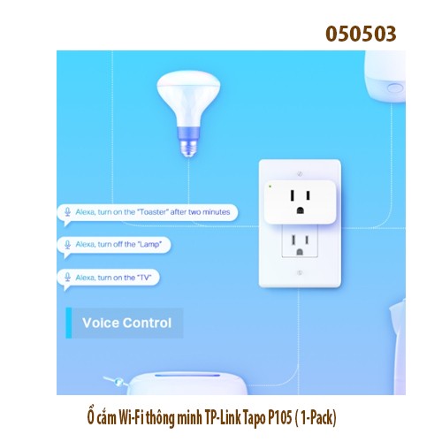 Ổ Cắm Wi-Fi Thông Minh TP-Link Tapo P105 (1-Pack) - Mini – Điều khiển qua app / giọng nói – Away Mode – Chính hãng