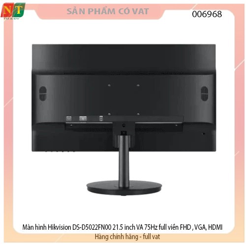 Màn hình Hikvision DS-D5022FN00 21.5 inch VA 75Hz full viền FHD , VGA, HDMI - Hàng chính hãng - full vat
