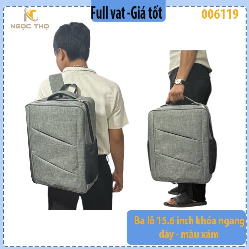 Ba lô laptop 15.6" – Hàng dày, màu đen – Zin – Full VAT