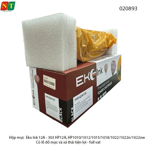 Hộp mực Eco Ink 12A (Q2612A) / Canon CRG303 – 1010 / 1012 / 1015 / 1018 / 1020 / 1022  Có lỗ đổ mực & xả thải – Full VAT