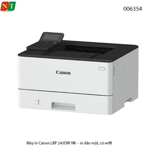Máy in laser đen trắng Canon LBP243DW nhập khẩu  – A4 / A5, In đảo mặt, USB, WiFi  - full vat