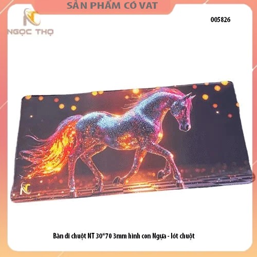 Bàn di chuột NT 30*70 3mm hình con Ngựa - lót chuột