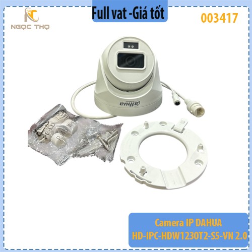 Camera IP Dome Dahua HD-IPC-HDW1230T2-S5-VN 2MP – Full HD – POE – Hồng ngoại 30m – IP67 – Chính hãng – Full VAT