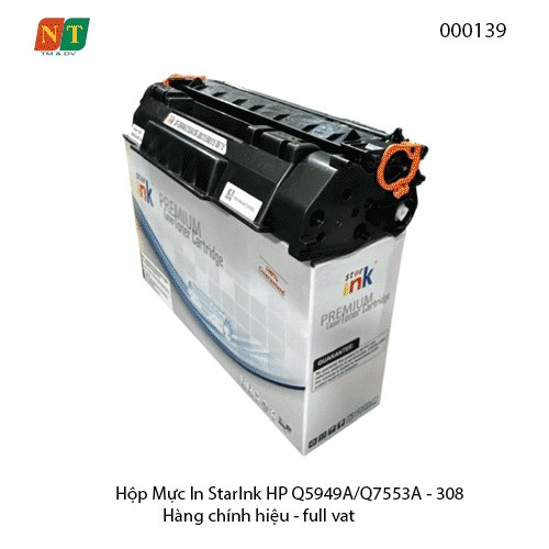 Hộp mực in Starink Q5949A Q7553A 49A 53A Canon CRG308 CRG315 CRG708 – có lỗ đổ mực ( tháo ốp ) – chính hiệu – full VAT
