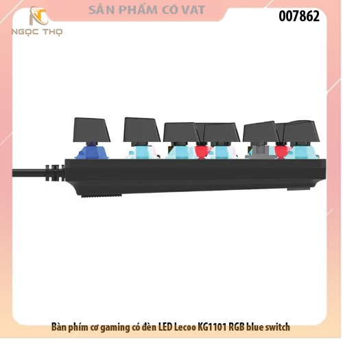 Bàn phím cơ gaming có đèn LED Lecoo KG1101 RGB blue switch - hàng chính hãng - full vat
