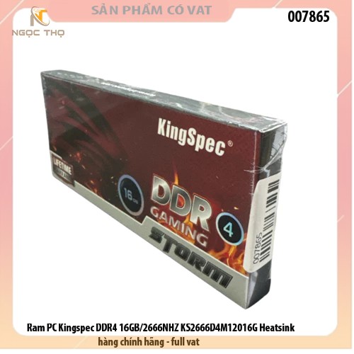 Ram PC Kingspec DDR4 16GB/2666NHZ KS2666D4M12016G Heatsink - hàng chính hãng - full vat
