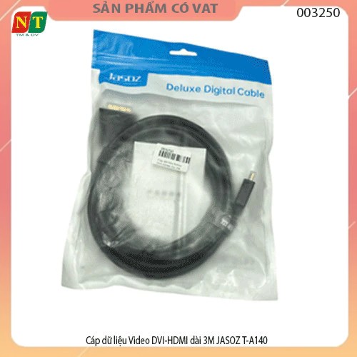 Cáp dữ liệu Video DVI 24+1 to HDMI dài 3M JASOZ T-A140 - Bộ chuyển đổi DVI 24+1 to HDMI dài 3M JASOZ T-A140 - full vat