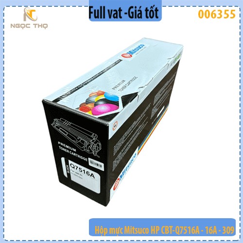 Hộp mực Mitsuco CBT-Q7516A (16A) / Canon CRG-309 – Chính hiệu – Full VAT