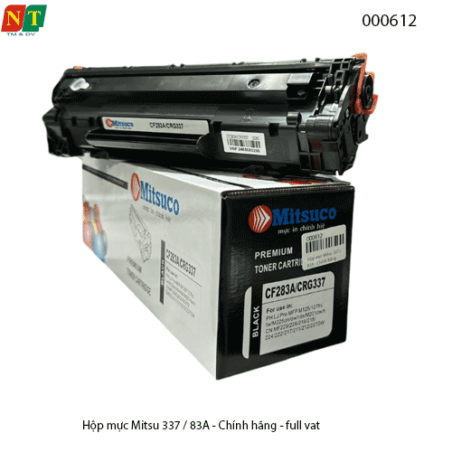 Hộp mực Mitsuco 337 / 83A (CF283A) – Có lỗ đổ & đổ thải – Chính hiệu – Full VAT