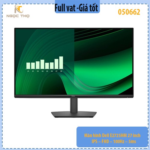 Màn hình Dell E2725HM 27 inch – IPS – FHD – 100Hz – 5ms – Hàng Chính Hãng – Full VAT