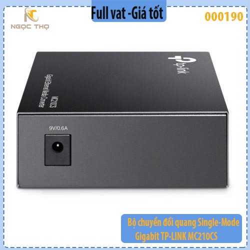 Bộ chuyển đổi quang điện TP-Link MC210CS – Single-Mode Gigabit – SC – 15km - Hàng chính hãng – Full VAT – Cắm là chạy