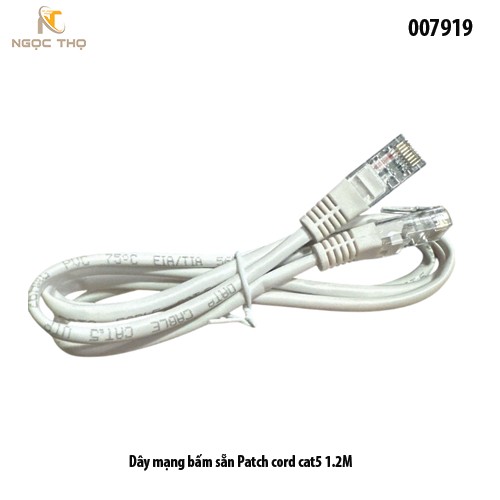 Dây mạng bấm sẵn Cat5e 1.2m – Đúc sẵn 2 đầu RJ45 – Cắm là dùng