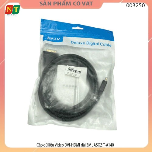 Cáp dữ liệu Video DVI 24+1 to HDMI dài 3M JASOZ T-A140 - Bộ chuyển đổi DVI 24+1 to HDMI dài 3M JASOZ T-A140 - full vat