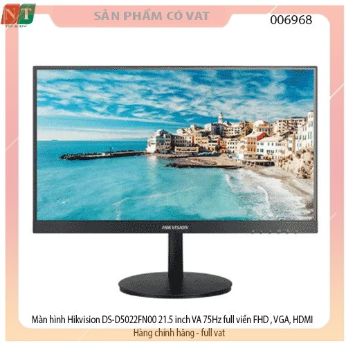 Màn hình Hikvision DS-D5022FN00 21.5 inch VA 75Hz full viền FHD , VGA, HDMI - Hàng chính hãng - full vat