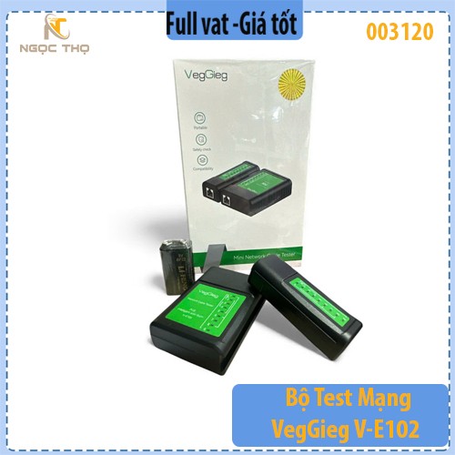 Bộ Test Mạng VegGieg V-E102 - VE102 - Màn Hình LCD 2.8 inch – Hỗ Trợ Cat5e / Cat6 – Hàng Chính Hãng – Full VAT