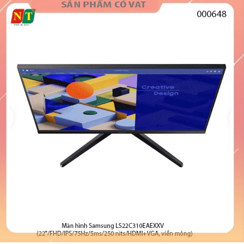 Màn hình Samsung LS22C310EAEXXV (22"/FHD/IPS/75Hz/5ms/250 nits/HDMI+VGA, viền mỏng) - Hàng chính hãng - full vat