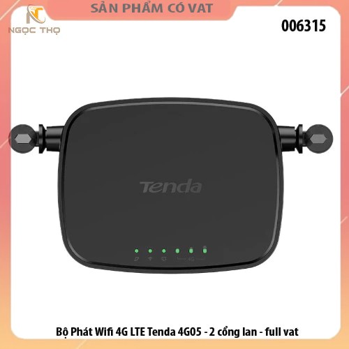 Bộ Phát Wifi 4G LTE Tenda 4G05 - 2 cổng lan - full vat