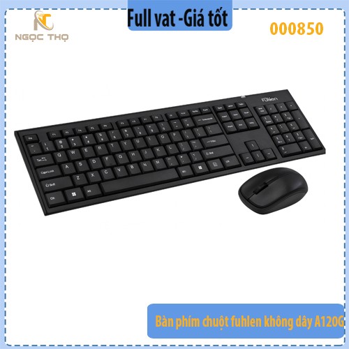 Combo Fuhlen A120G – Bàn phím + Chuột không dây 2.4GHz – Chuột 1000 DPI, phạm vi 10m – Chính hãng – Full VAT
