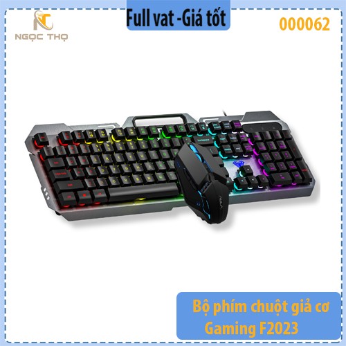 Combo bàn phím và chuột giả cơ AULA F2023 – LED Rainbow – 104 phím + chuột 6 nút – Gaming văn phòng giá tốt - full vat