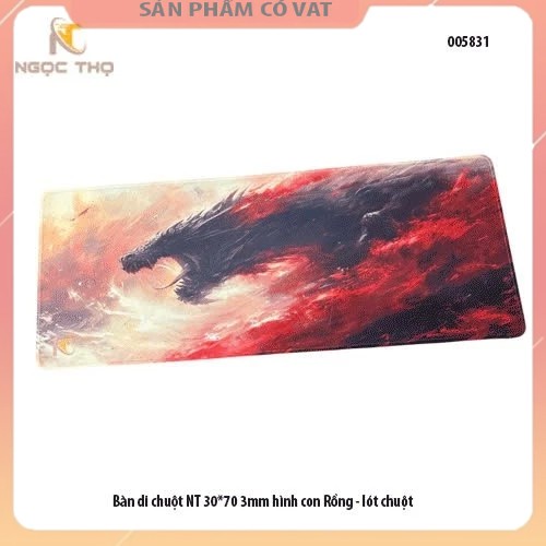 Bàn di chuột NT 30*70 3mm hình con Rồng - lót chuột