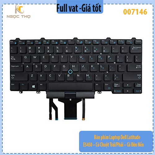 Bàn phím Laptop Dell Latitude E5450 – Có Chuột Trái/Phải – Có Đèn Nền