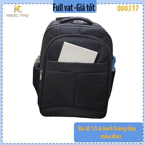 Ba lô laptop 15.6" – Hàng dày, màu đen – Zin – Full VAT