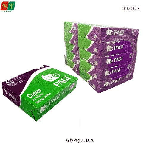 Giấy In Pagi A5 ĐL 70gsm – Trắng Sáng, Mịn Đẹp – In Rõ Nét – Chính Hiệu – Full VAT