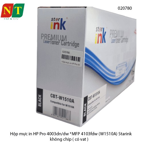Hộp mực Starink W 1510A / CF151A – 151A  - Dùng cho HP 4003 / 4103 – Không chip – Có lỗ đổ mực – Chính hiệu – Full VAT